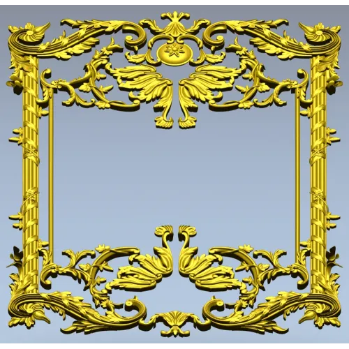 Baroque Ornamental Frame STL for CNC milling