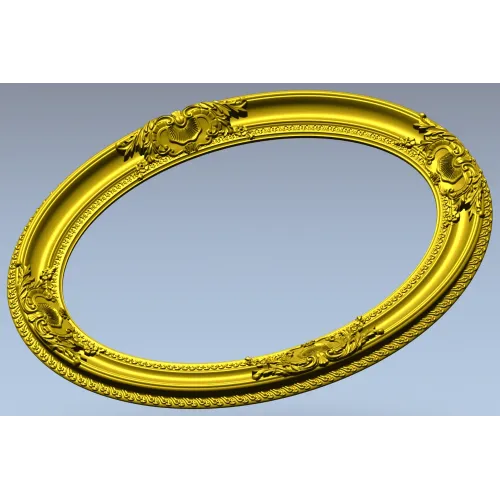 Овальная барочная рамка STL для ЧПУ