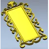 Барочная прямоугольная рамка - stl модель для ЧПУ