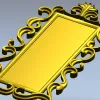 Барочная прямоугольная рамка - stl модель для ЧПУ