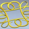Decorative Ribbon Loop Frame STL for CNC