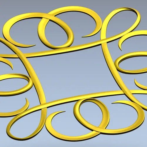 Decorative Ribbon Loop Frame STL for CNC
