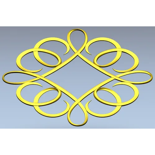 Decorative Ribbon Loop Frame STL for CNC