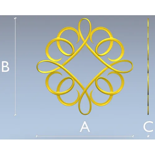 Decorative Ribbon Loop Frame STL for CNC