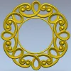 Круглая декоративная рамка - stl модель для ЧПУ