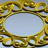 Круглая декоративная рамка - stl модель для ЧПУ