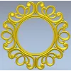 STL модель резной круглой рамки "Золотой вензель" для ЧПУ