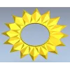 Круглая рамка "Солнечный венец" - 3D модель STL для ЧПУ