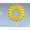 Круглая рамка "Солнечный венец" - 3D модель STL для ЧПУ