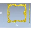 Floral Ribbon Square Frame - STL 3D Model for CNC Milling