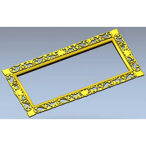 Rectangular Filigree Frame STL for CNC