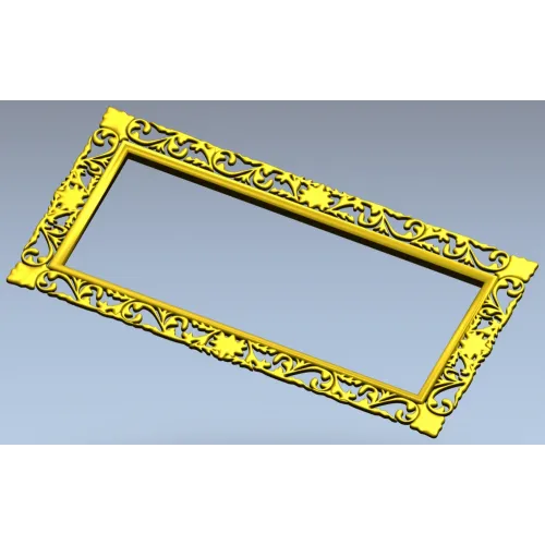 Rectangular Filigree Frame STL for CNC