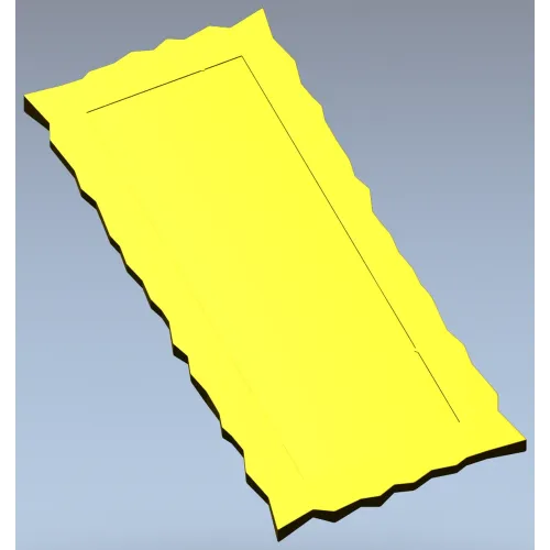 Serrated Rectangular Frame STL for CNC milling