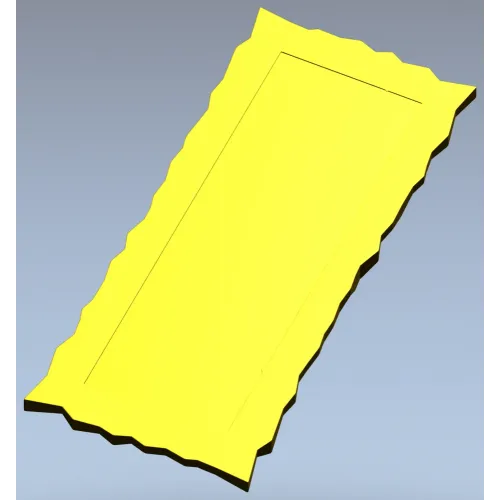 Serrated Rectangular Frame STL for CNC milling