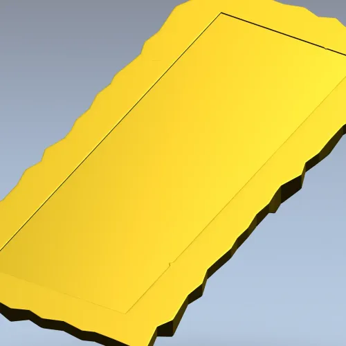 Serrated Rectangular Frame STL for CNC milling