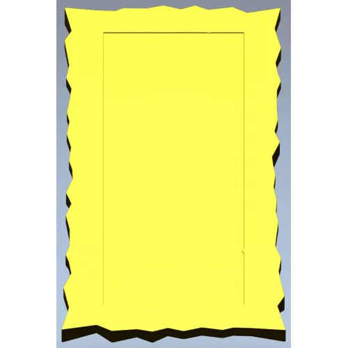 Serrated Rectangular Frame STL for CNC milling