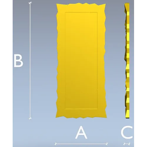 Serrated Rectangular Frame STL for CNC milling