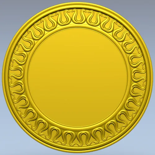 Классический круглый медальон - stl модель для ЧПУ