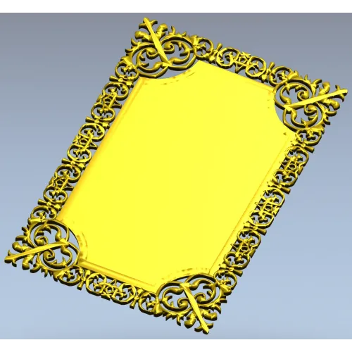 Рамка с классическим арабесковым орнаментом - 3D модель STL для ЧПУ