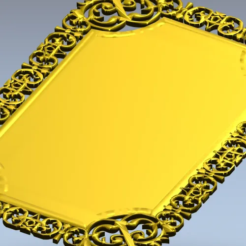 Рамка с классическим арабесковым орнаментом - 3D модель STL для ЧПУ