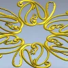 Резная розетка "Золотой венок" - stl модель для ЧПУ