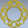 Sunlit Loop Frame - ornate round frame 3D model (STL for CNC)