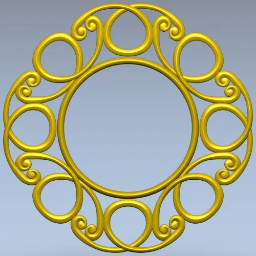 Sunlit Loop Frame - ornate round frame 3D model (STL for CNC)