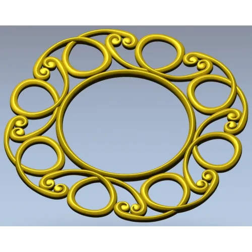 Sunlit Loop Frame - ornate round frame 3D model (STL for CNC)