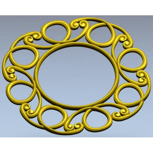 Sunlit Loop Frame - ornate round frame 3D model (STL for CNC)