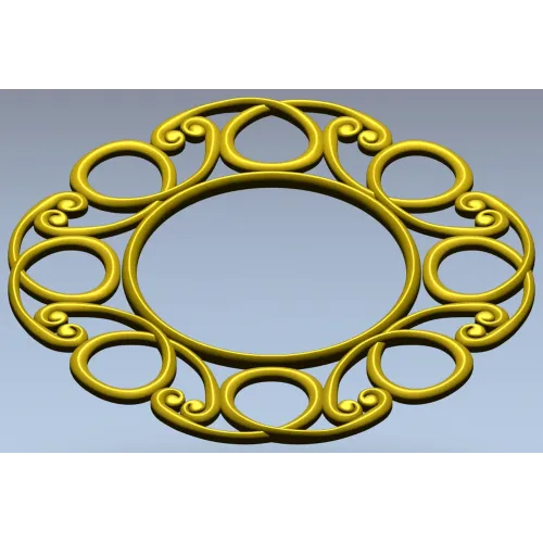Sunlit Loop Frame - ornate round frame 3D model (STL for CNC)