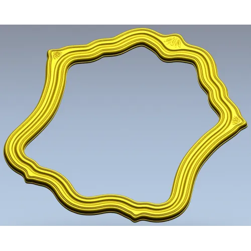 Wavy Baroque Frame STL for CNC