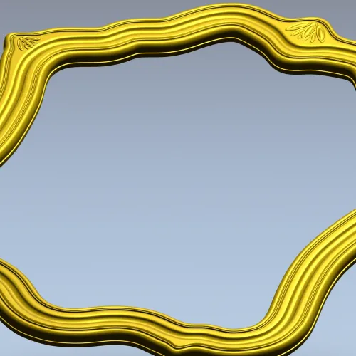 Wavy Baroque Frame STL for CNC