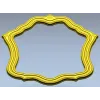 Wavy Baroque Frame STL for CNC