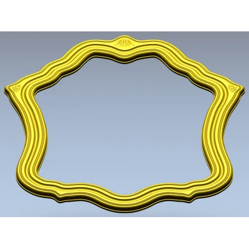 Wavy Baroque Frame STL for CNC