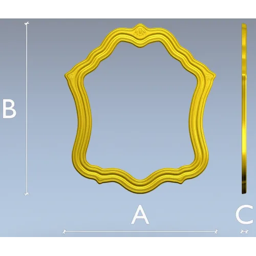 Wavy Baroque Frame STL for CNC