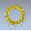 Солнечная рамка STL - декоративная 3D модель для ЧПУ
