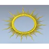 Солнечная рамка STL - декоративная 3D модель для ЧПУ