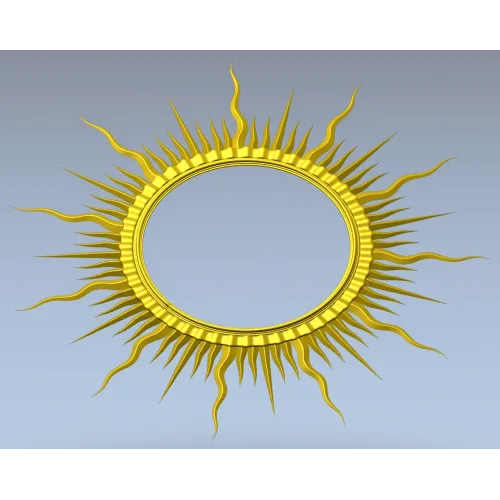 Солнечная рамка STL - декоративная 3D модель для ЧПУ