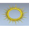 Солнечная рамка STL - декоративная 3D модель для ЧПУ