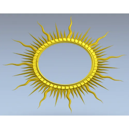 Солнечная рамка STL - декоративная 3D модель для ЧПУ