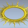 Солнечная рамка STL - декоративная 3D модель для ЧПУ