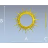Солнечная рамка STL - декоративная 3D модель для ЧПУ