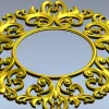Круглая барочная рамка - 3D модель в формате STL для ЧПУ