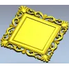 Baroque Square Frame STL - ornate CNC-ready 3D model