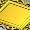 Baroque Square Frame STL - ornate CNC-ready 3D model