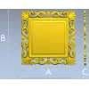 Baroque Square Frame STL - ornate CNC-ready 3D model