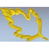 Рамка-лист "Кленовый контур" - STL для ЧПУ