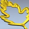 Рамка-лист "Кленовый контур" - STL для ЧПУ