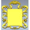 Rococo Rectangular Carved Frame STL