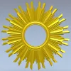 Sunburst Ornamental Frame STL for CNC